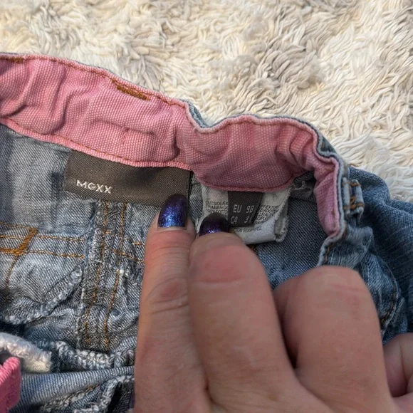 3T girls, summer MEXX Denim Skirt denim Romper, paw, patrol shirt, ROXY shorts - Picture 14 of 16